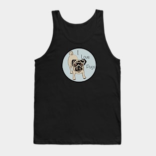 I Love Pugs Tank Top